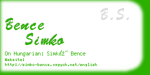 bence simko business card